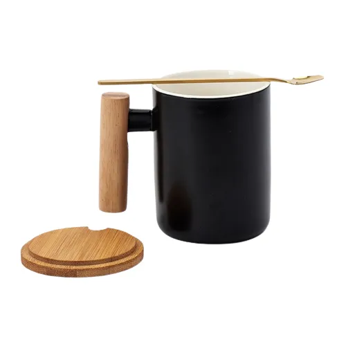 Coffee Mug w/ Wood Handle